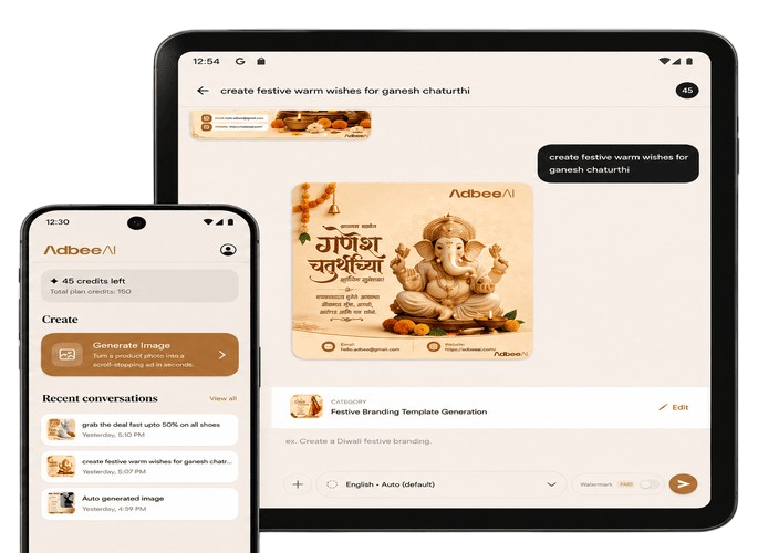 Adbee AI Mobile App Preview